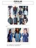 Unisex Embroidered Denim Jacket - Spring/Autumn, Loose Fit, Plus Size, Trendy Couple & Student Style