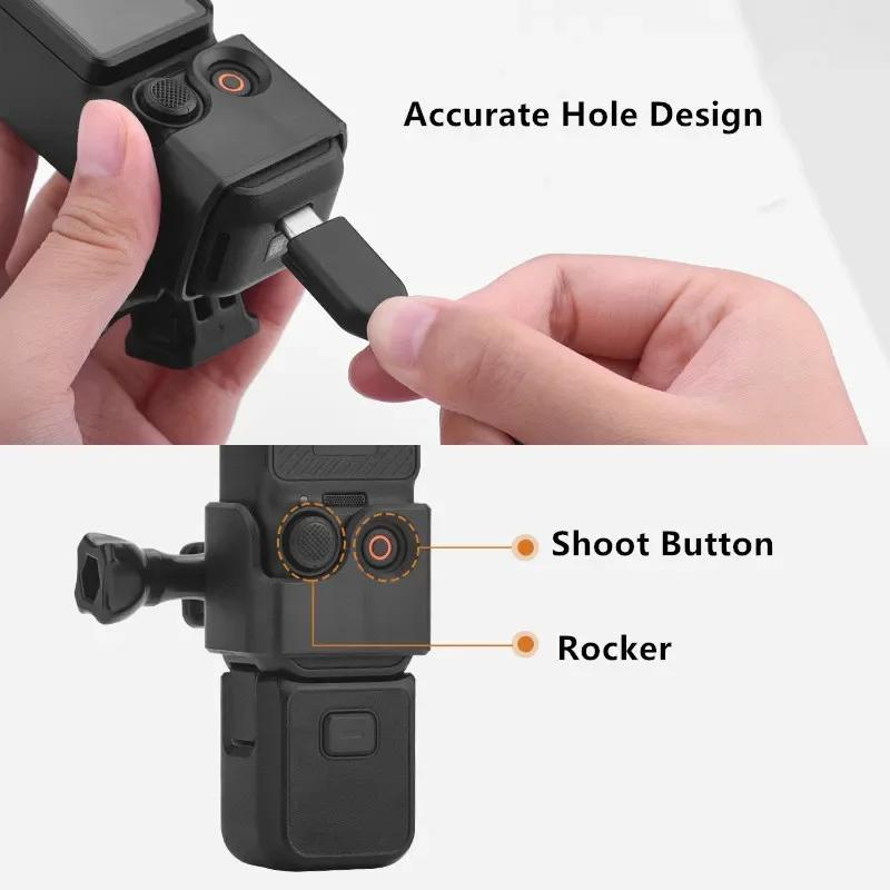 4-in-1 Action-Gimbal Rucksack-Clip Kit Adapter Rand-Erweiterungsclip Rotationshalter für DJI Osmo Pocket 3 Kamera Zubehör