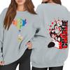 Women's Fashion Long Sleeve Print Round Neck Loose Pullover Sweater Top