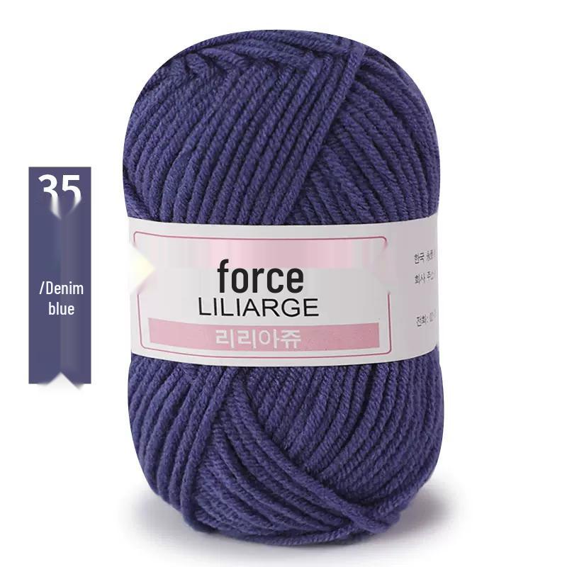 4-Ply Milk Cotton Yarn: Medium-Thick Baby Yarn for Hand-Knitted Scarves, Crochet Shoes, Dolls, and DIY Projects.