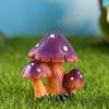 Mini Resin Mushroom Figurine Tiny Bonsai Craft Decoration Small Lawn Fairy Garden Ornament for Indoor Outdoor Terrarium DIY Craft Home Tabletop Micro