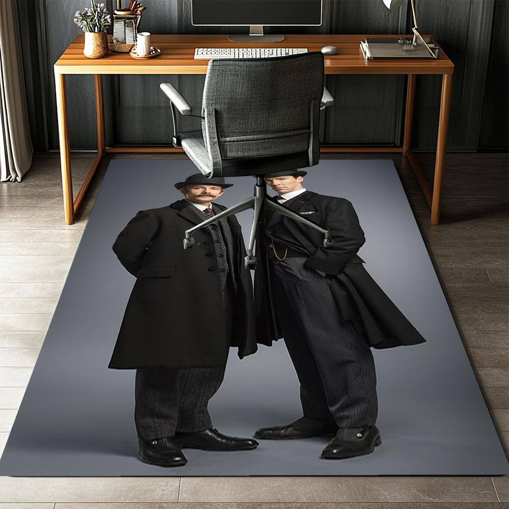 Sherlock Printed Carpet Rug for Office Chair Living Room Bedroom Kitchen Room Decor Gifts