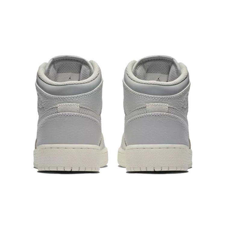 Jordan 1 Mid Light Bone/Wolf Grey 554725-053