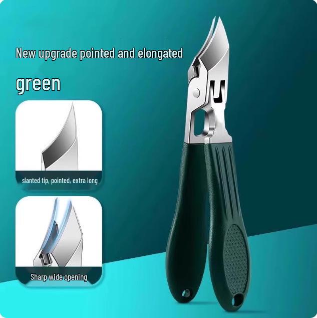 Large Ultra-Thin Angled Stainless Steel Nail Clippers for Home Use