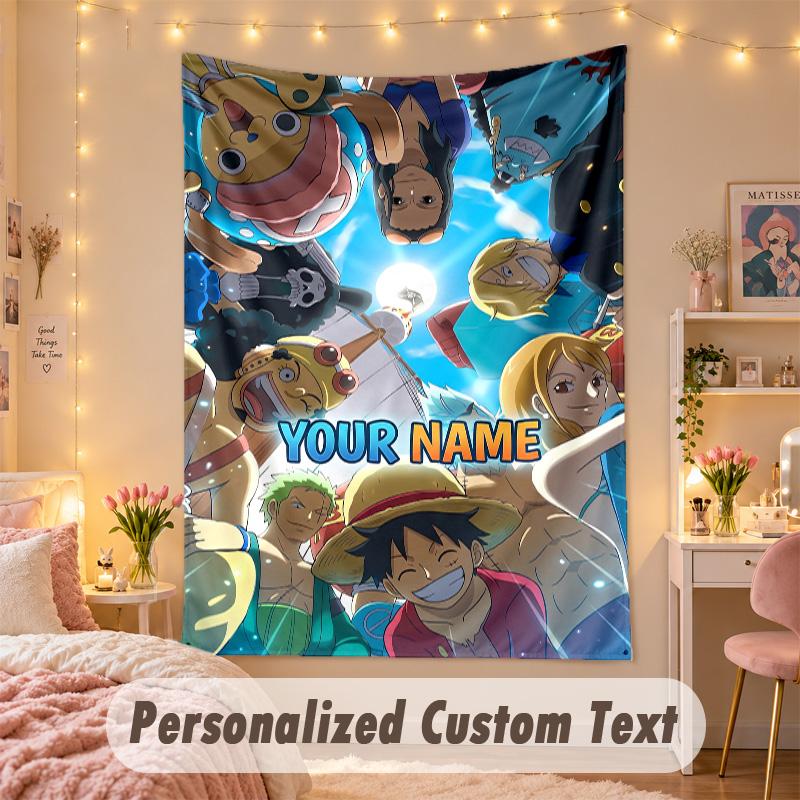 Custom Personalized Tapestry,One Piece Print Custom Name Text Wall Art Hanging for Bedroom