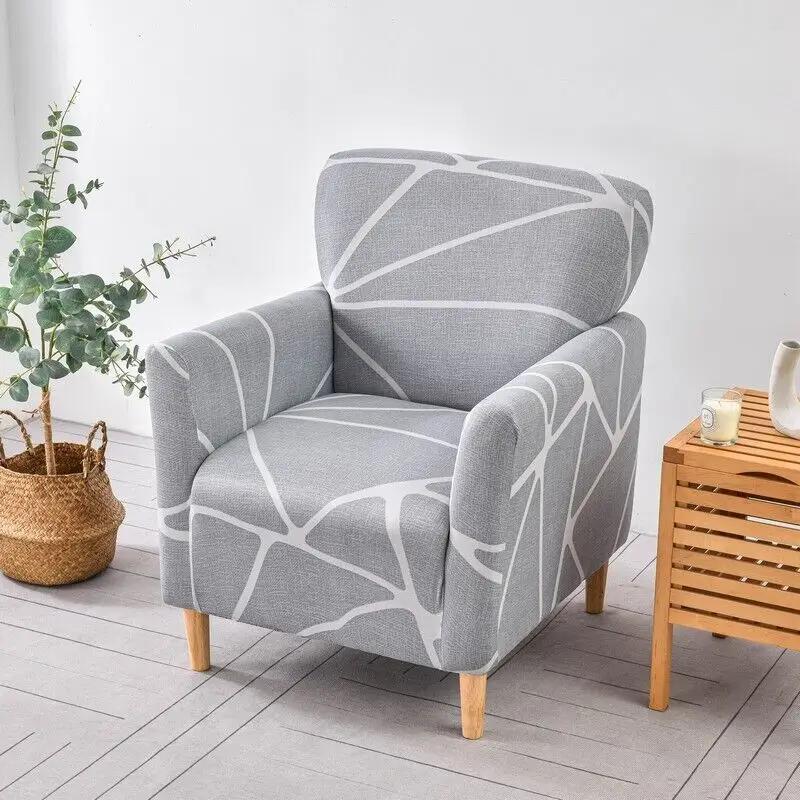 Floral Stretch Chair Cover Sofa Single Armchair Slipcover Highbackrest Protect Living Room Furniture Protector Home Decoration