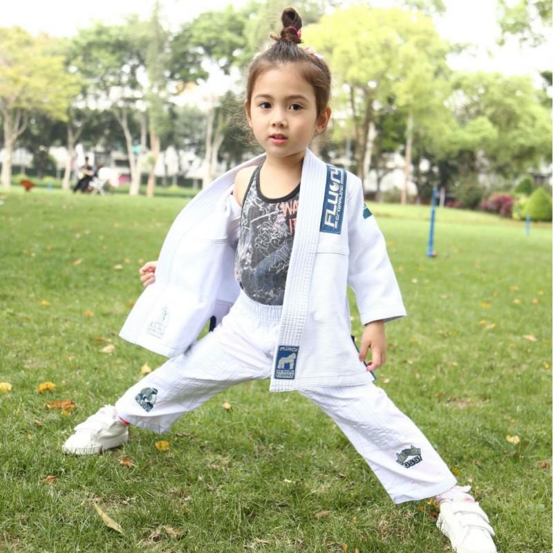 FLUORY Firelap BJJ Gi Girls Cute Embroidered Brazilian Jiu Jitsu Uniform Kids Training Judo Wear