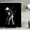 Gothic Witch Shower Curtain Dark Academia Decor Halloween Spooky Home Decor Ethereal Victorian Horror Room Divider Bathroom Set