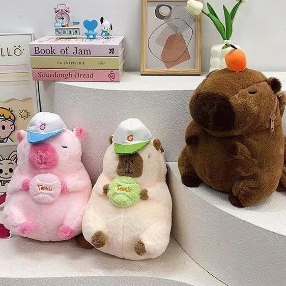 Capybara Backpack Doll Animal Shoulder Bag With Adjustable Straps Shoulder