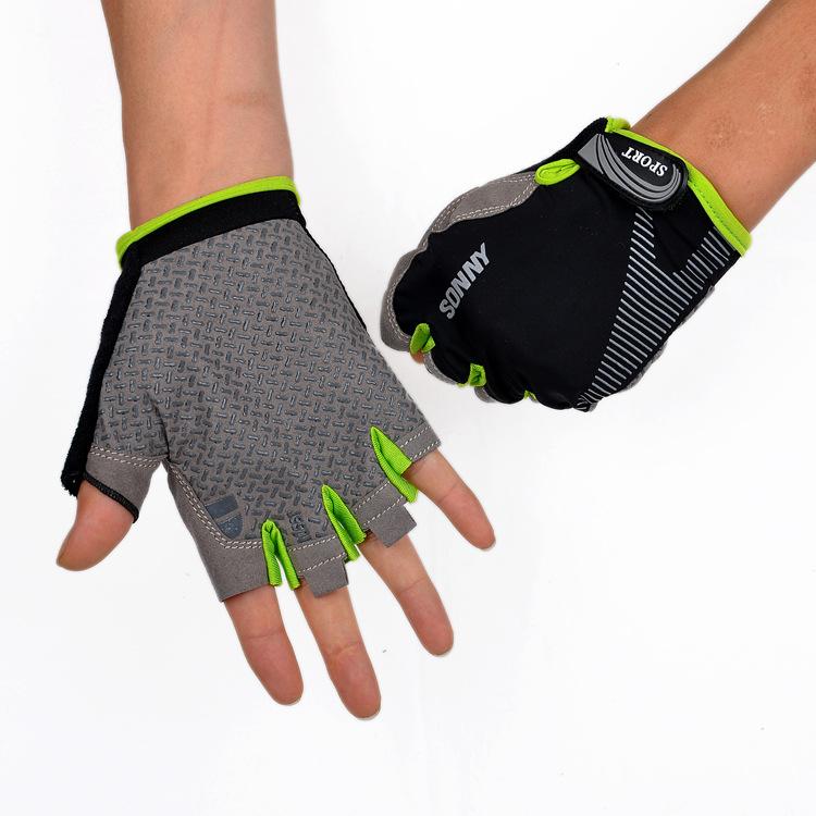 Men's and Women's Half-Finger Fitness Gloves for Outdoor Gym Sports and Mountain Bicycle Riding
