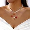 Collana di Perle Barocche Europee e Americane 2026 Inizio Primavera con Ciondoli Stella Marina e Fragola