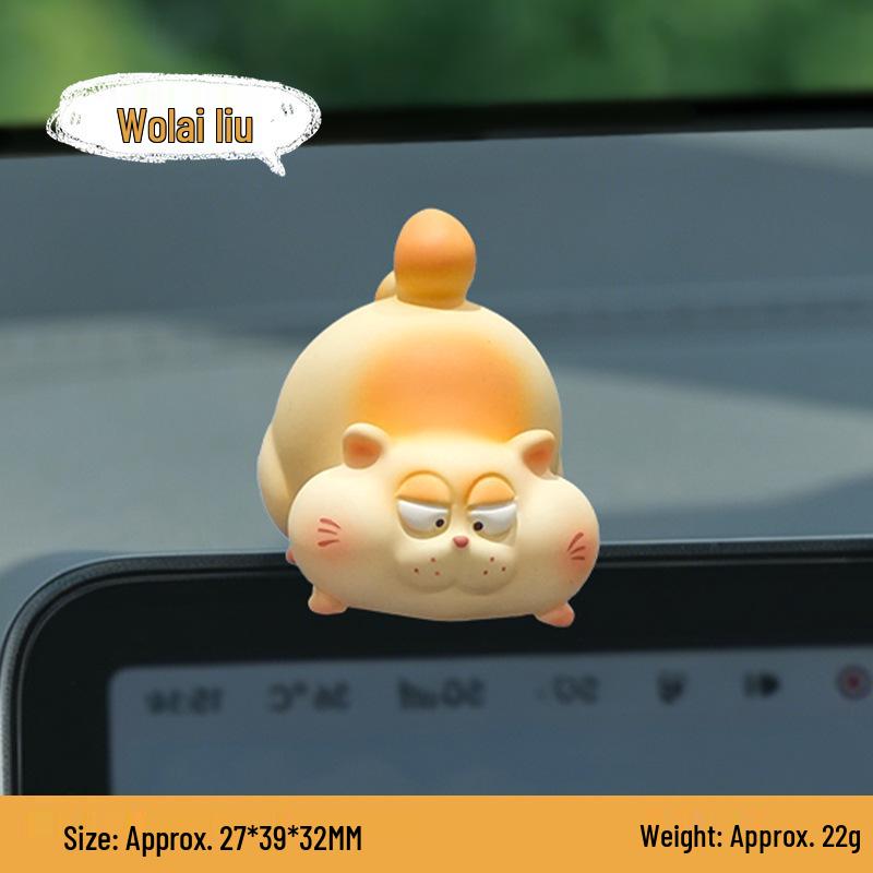Garfield Cat Dashboard Ornament - Adorable Kitty Console Decoration Pendant