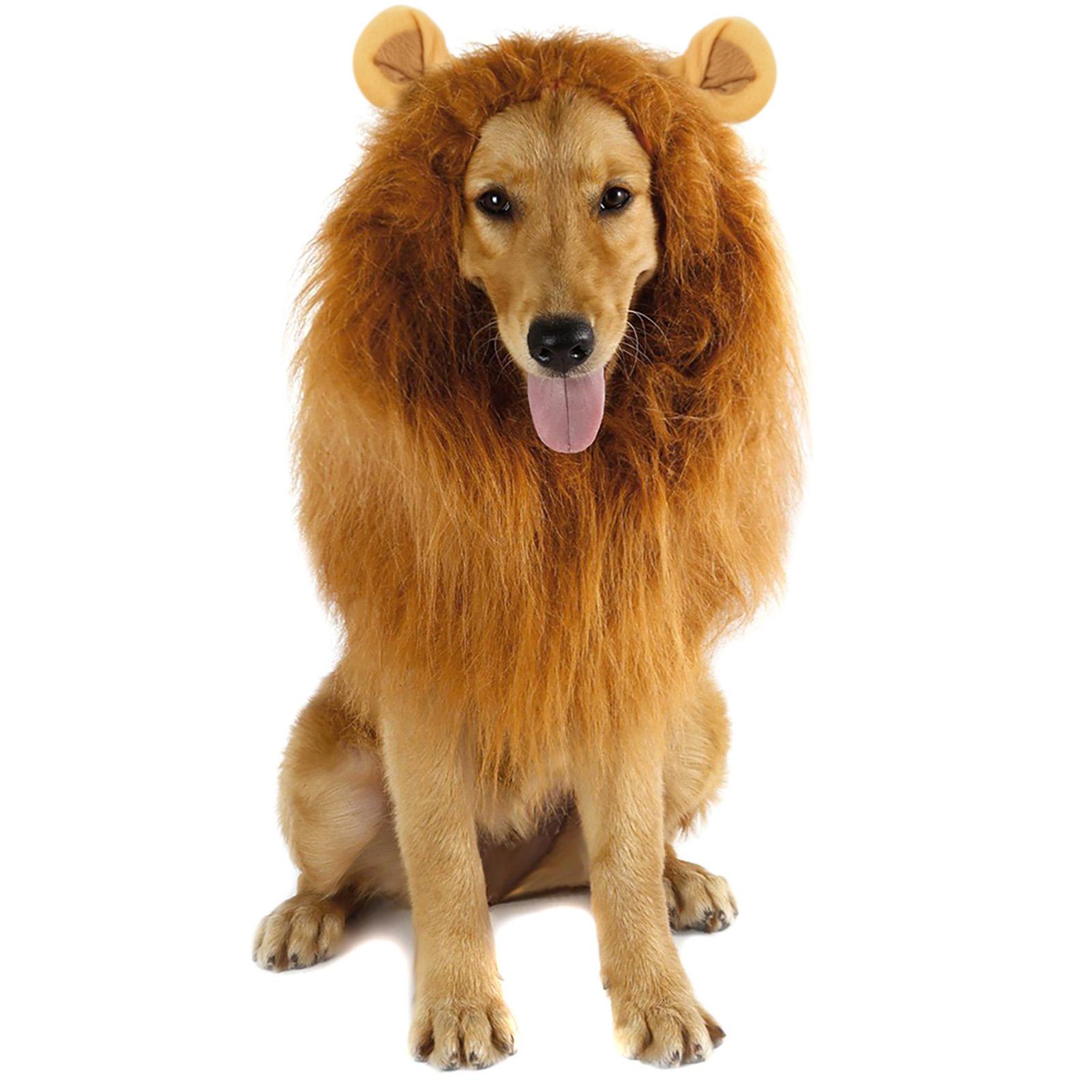 

Pet Lion Mane Wig Costume Cat Lion Headgear Small Dog Light Brown Headgear Hat Pet Funny Headdress For Cats And Small Dogs