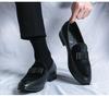 Men's Plus Size Pointed Toe Slip-on Leather Shoes for Formal, Business, Casual, or Wedding Events