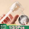 1/2/3Pcs Silicone Cup Brush Long Handle Folding Head Glass Bottle Cleaner Kitchen Cleaning Tool