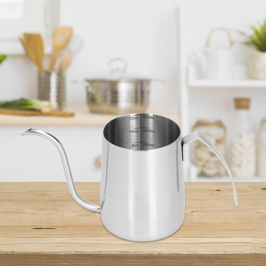 304 Stainless Steel PTFE Coffee Kettle with Inner Scale Thickened Pour Over Coffee Pot for Home