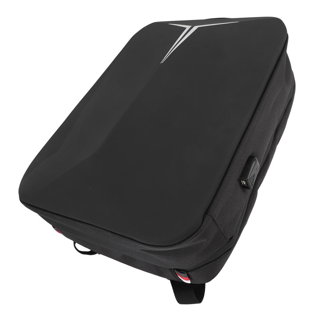 Satellite Travel Bag for Cables Power Supply Kickstand Pipe Adapter Laptop Backpack with USB Charging Port Water Resistant Multi Functional Black