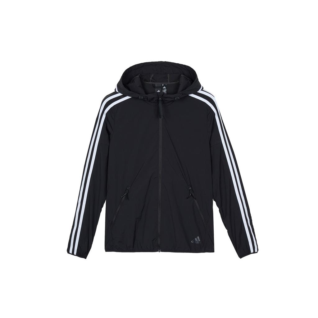 Adidas Loose Casual Long Sleeve Hooded Jacket Unisex Outerwear Black FT2888