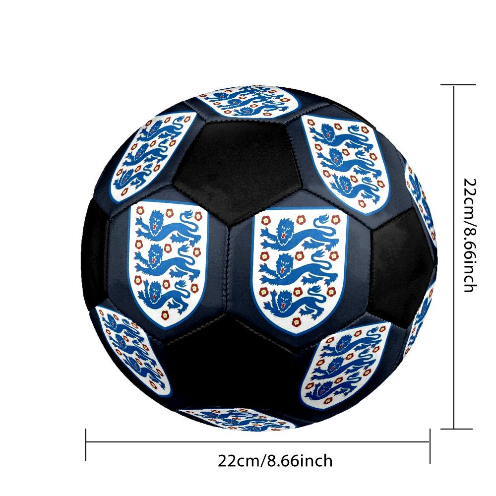 England Football Indoor Soccer Ball Colorful Machine Stitched PVC Size 5 Team Training Competition Ready Durable High-Bounce Cool Sports Gift