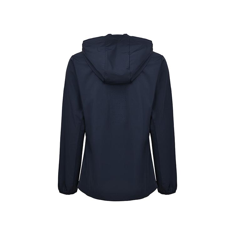 Li Ning Honor Solid Color Casual Hooded Long Sleeve Windbreaker Women Outerwear Deep-Blue AFDU318-1