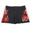 Inner Drawstring Mid-rise Swimming Trunks with Lining Elastic Waistband Breathable Men Flame Print Swim Shorts Beachwear