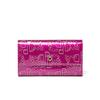 Flap Long Wallet Cowhide Enamel Leather with Brand Large Capacity PDLWJBT1 [Pinky & Dianne] [Rich Flavor] Women's Logo,