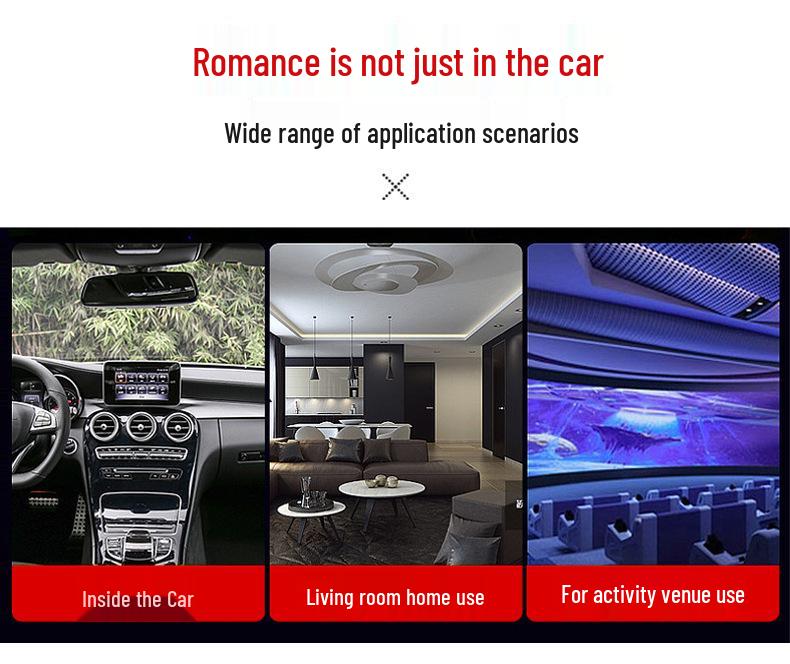 Starry Sky USB Car Ceiling Projector: HD Galaxy Atmosphere Light