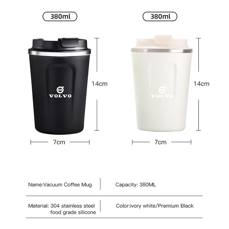Coffee Cup Stainless Steel Car Thermos Water Bottle Travel Mug For Volvo XC60 XC40 V60 V40 XC90 XC70 V50 S60 V70 S90 AWD S80 V90