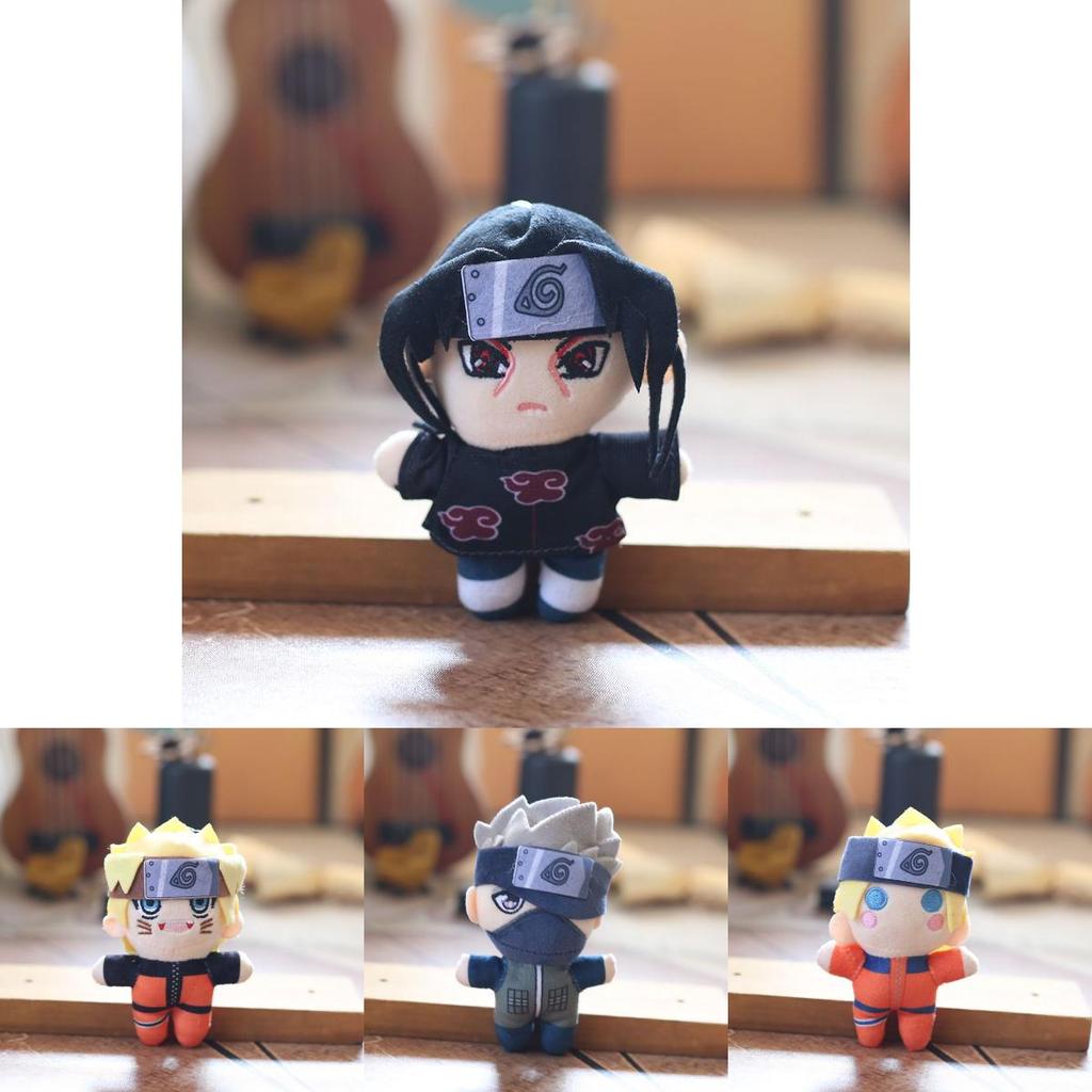 Naruto Short Plush Doll Keychain Collectible Sasuke Kakashi Character For Fans Decor