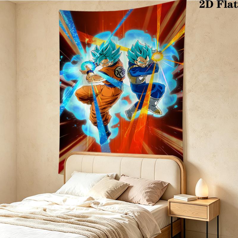 Dragon Ball Super Wandteppich Ästhetischer Wandbehang Bedruckter Stoffdecke Dekorative Wandteppiche Für Schlafzimmer Wohnzimmer Heimdekoration