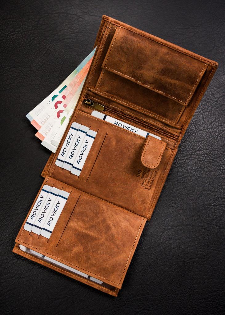 Men's Leather Wallet N4-CHM-DOG-1-BL-COGNAC