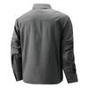 Double Zipper Large Pocket Autumn New Men's Work Clothes Long Sleeve Shirt Large Size Pure Cotton Middle-aged and Young Shirt Thin