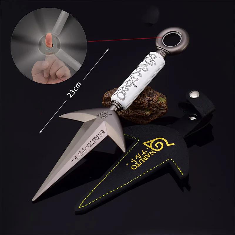 3 Styles Namikaze Minato Weapon 23cm/9.84inch Rotatable The Art of Flying Thunder God Kunai Metal Craft Model Turn Ninja Toys