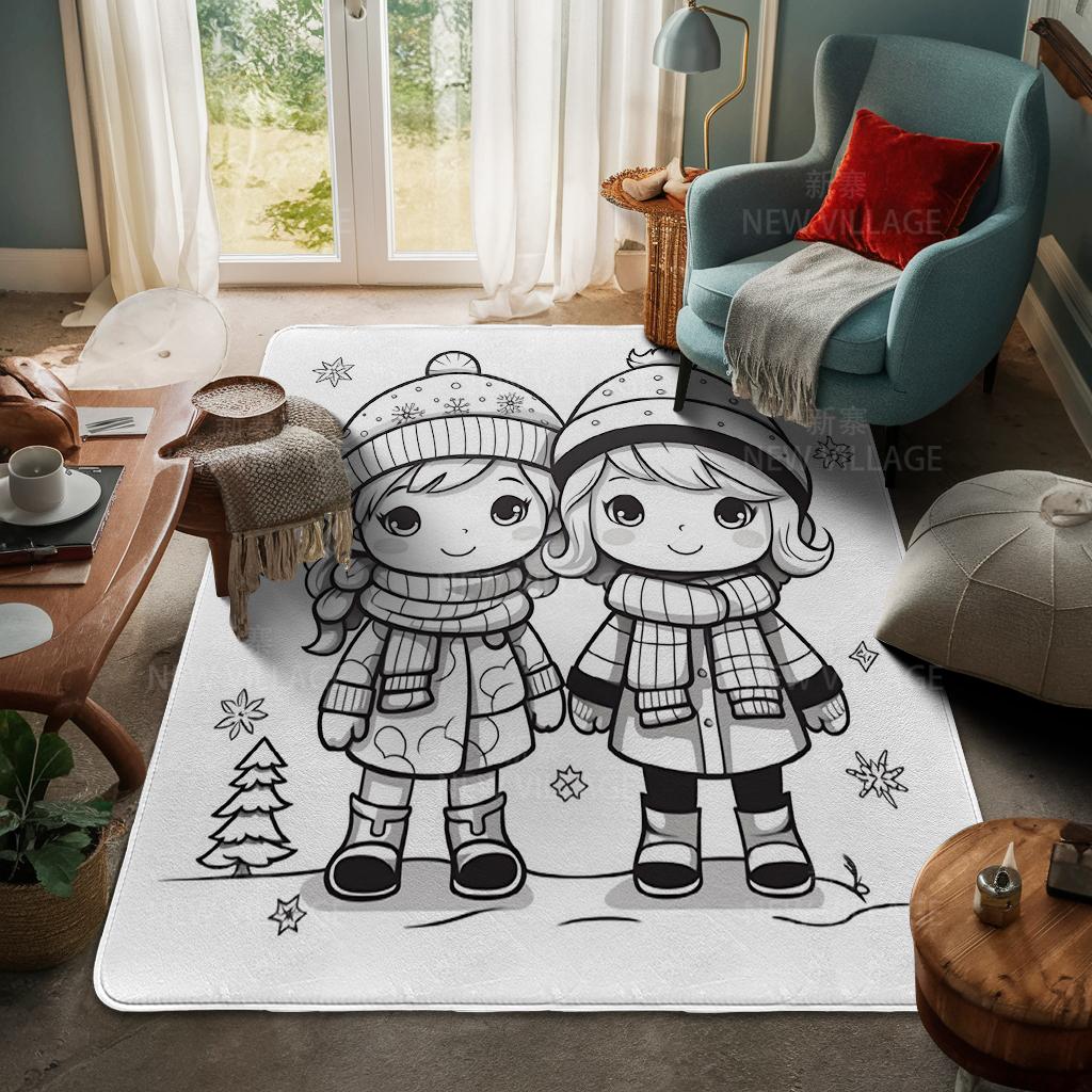 Koberec ke vchodu do domu Rohožka ke dveřím do domu Obývací pokoj Vana Koupelna Protiskluzové koberce s absorpcí vody vana Veselé Vánoce zima