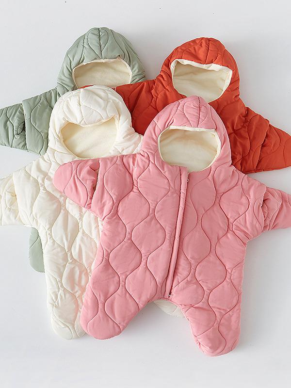 Saco de Dormir para Bebê Anti-Chute com Veludo: Cobertor Enfaixador para Todas as Estações para Recém-Nascidos