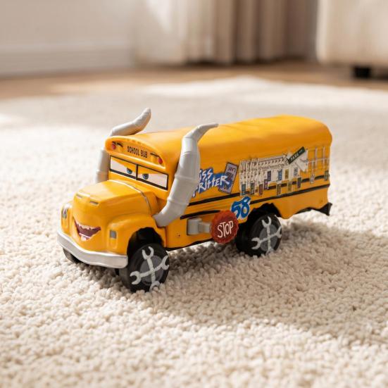 Toy Car Model Rugged Die-Cast Construction Replica Film Vehicle Toy Cow School Bus Ignite Racing Imagination Car World Toy