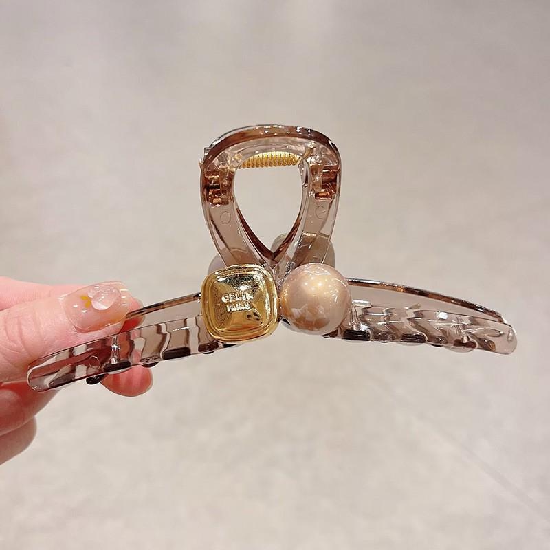 Elegante Schwarze Strass-Haarklammer - Großes High-End-Accessoire
