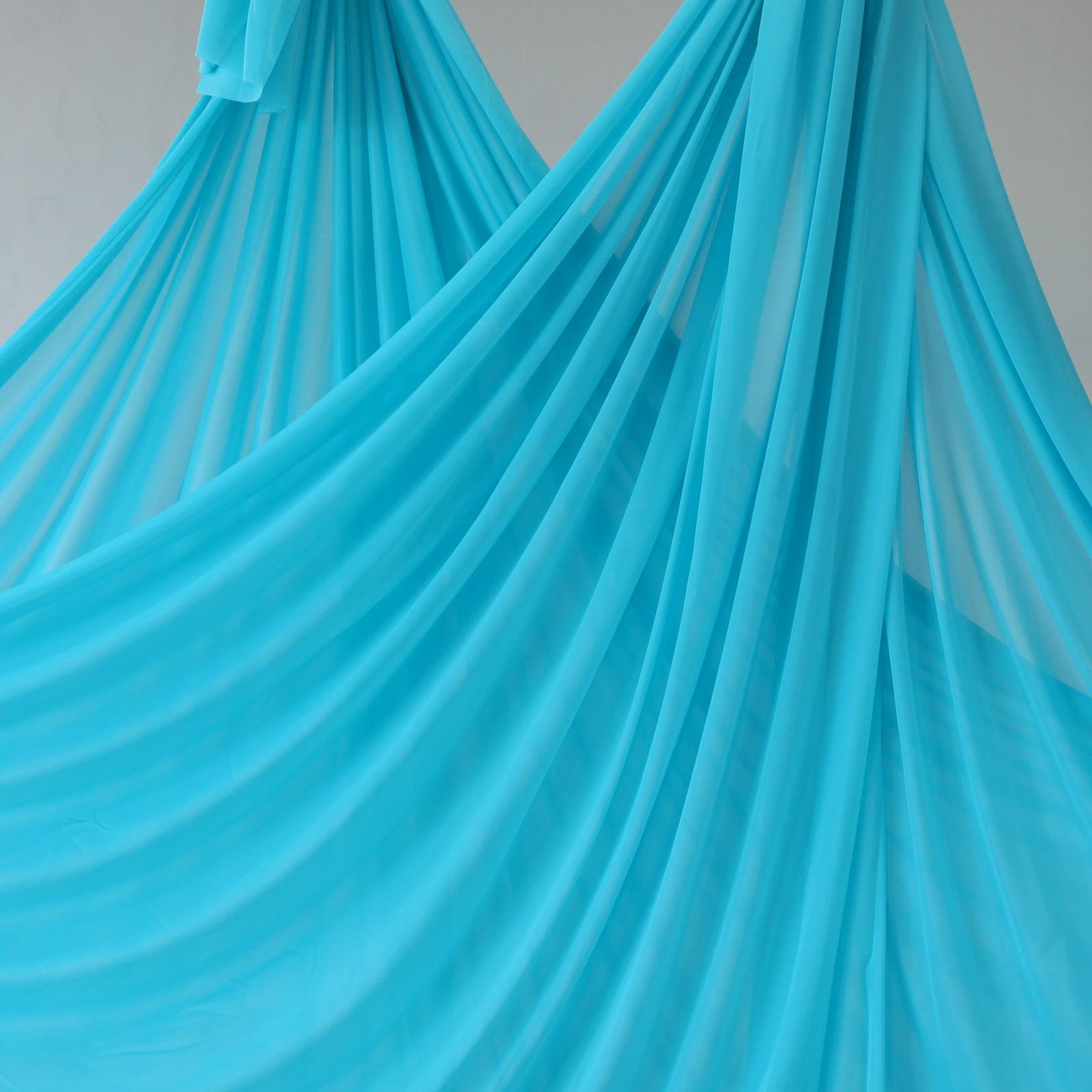 

7-метровий повітряний шовковий гамак для йоги, шовкова гойдалка, домашній тренажерний зал, антигравітація на відкритому повітрі, ремінь для йоги sky blue