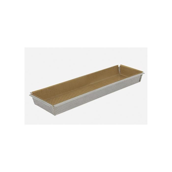 Moule À Tarte - DE BUYER - Long Inox Perforé - 35 X 10,5 Cm - Garantie À Vie - Démoulage Facile