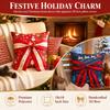 Bow Design Christmas Pillow Cover Snowflake Xmas Tree Pillowslip Sofa Pillow Cover  Holiday Cushion