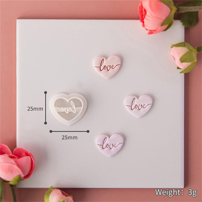 Heart Clay Cutters Clay Jewelry Cutters Valentine's Day Clay Earring Cutters DIY Earrings Accessories for Jewelry Making