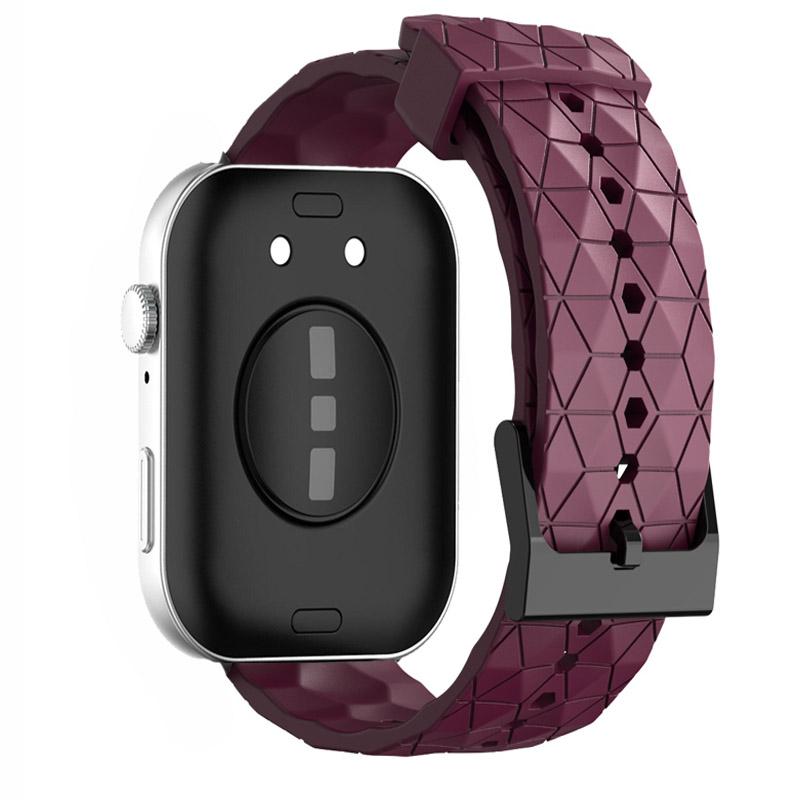 

Football Pattern Silicone Strap for Huawei Watch Fit 3/4/4 Pro Band Replaceable Bracelet for Huawei Watch Fit 4 Pro Accessories Huawei Watch Fit 4 вино красного