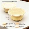 Handon 650ml Square Corn Starch Disposable Takeaway Containers