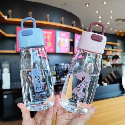 Plastic Fashion Sport Water Bottle 500ml Style Heat Resistant Leakproof Color Lovers Travel Water Bottles PC Material