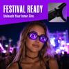 Special Effect LED Glasses Glowing Neon Sense of Technology Luminous Eyewear Red Eyes Cool Anime Flash Eye Glasses Kids Adults