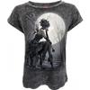 Spiral Direct Womens/Ladies Reflections Acid Wash Turn Up T-Shirt