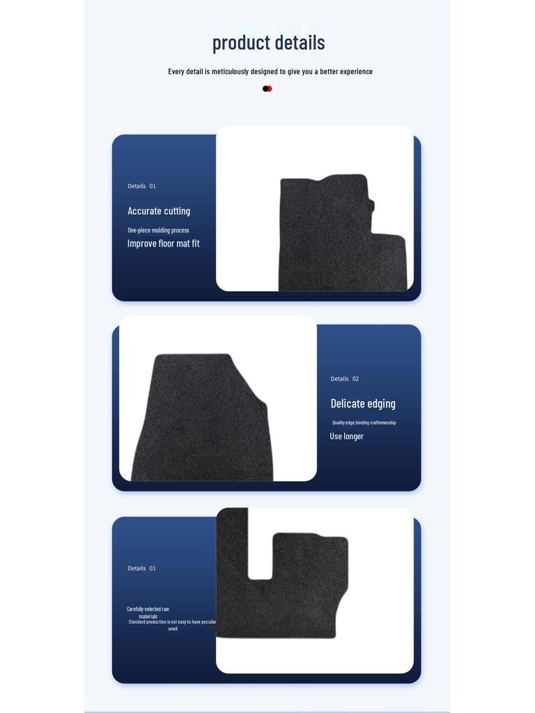 Removable Nylon Floor Mats for Blue Mountain DHT-PHEV-23-25 Cars