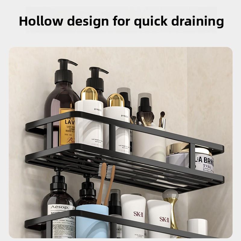 Bathroom Rack No Punching Wall Hanging Storage Rack Toilet Household Toiletries Organizing Shelf