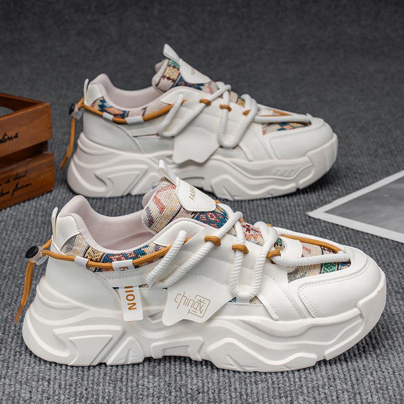 Men's shoes 2025 new autumn retro trend versatile sports casual shoes men's thick-soled wear-resistant popular dad shoes