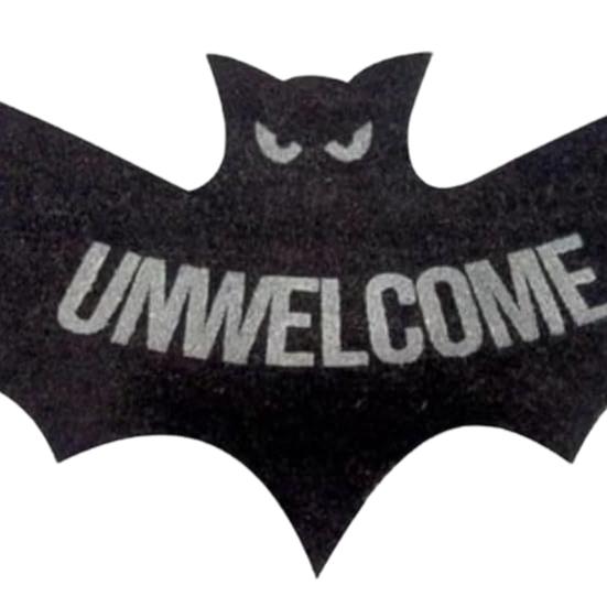 Halloween Welcome Doormat Absorbent Plush Floor Mat Unwelcome Bat Door Mat for Spooky Season Front Door Entrance Home Decor